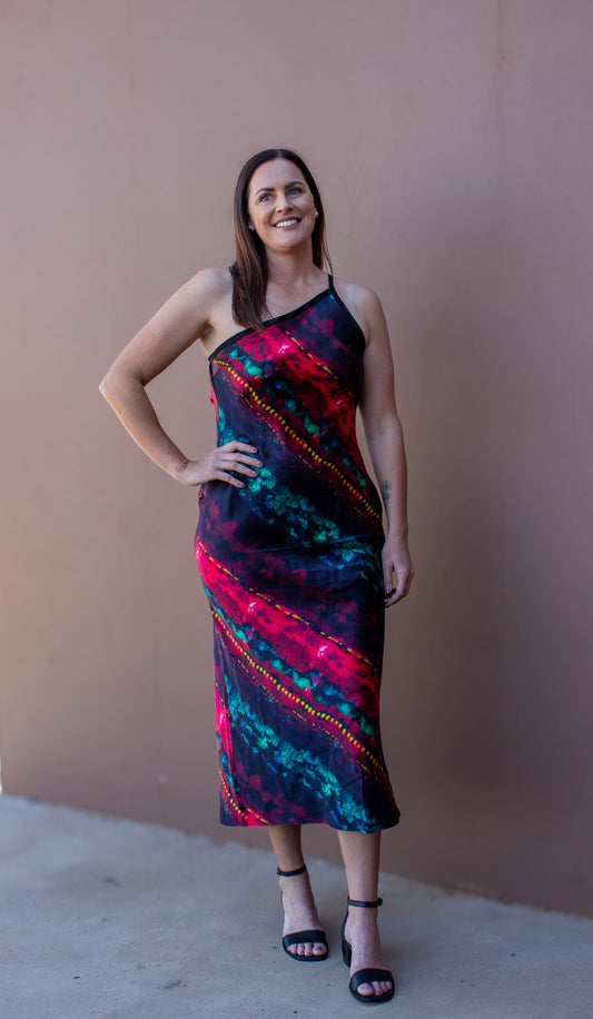 Lover Organic Silk Maxi Dress Size 14