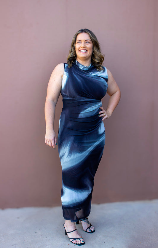 Sheike Tornado Mesh Dress Size 16