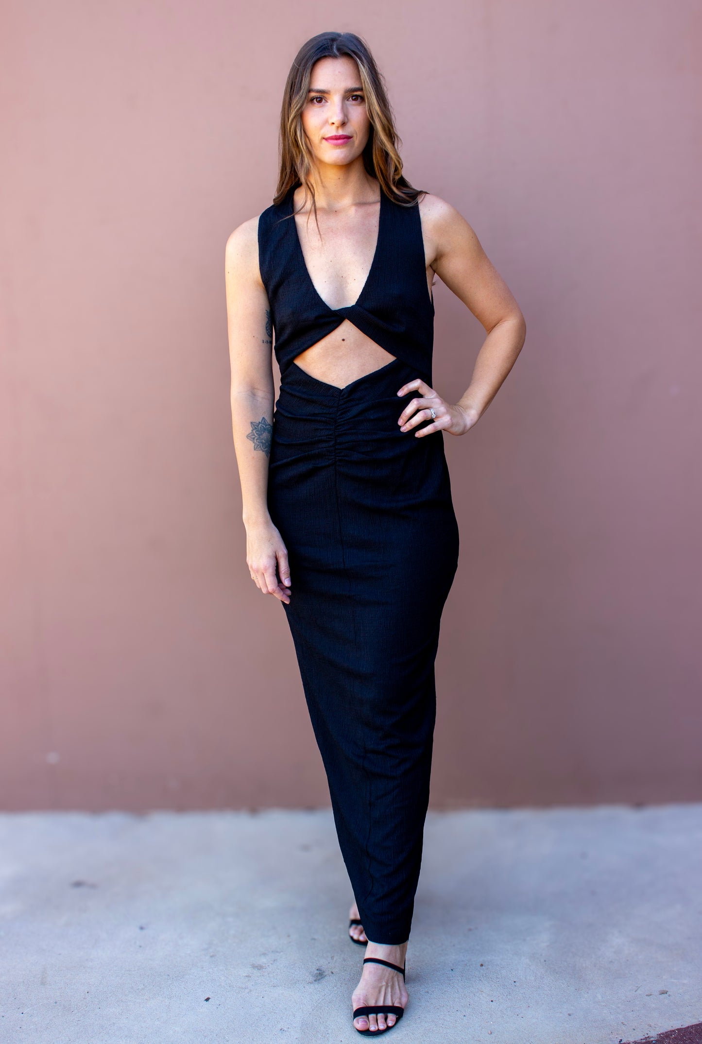 Suboo Lomga Sleeveless Reversible Twist Front Maxi Dress Size L