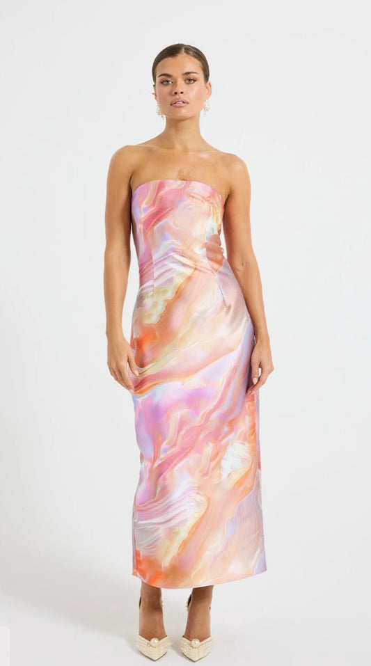 Pasduchas Siren Strapless Midi Dress Size 12