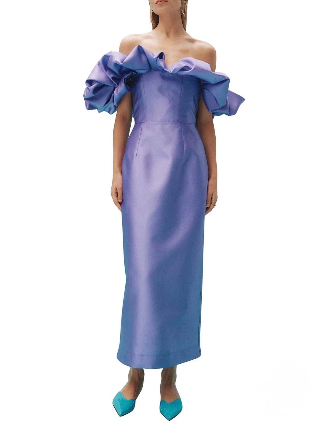 Alemais Suzi Off Shoulder Midi Dress Size 12