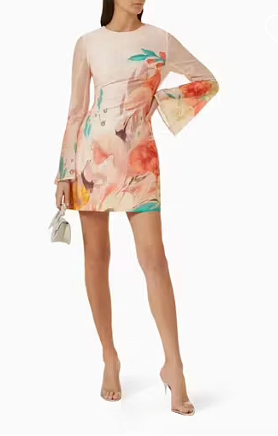 Leo Lin Suzanne Bell Sleeve Mini Dress Size 12