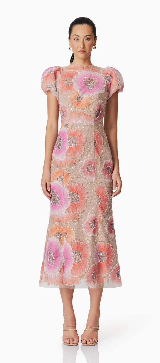 ELLIATT Brittany Floral Midi Dress Size 14